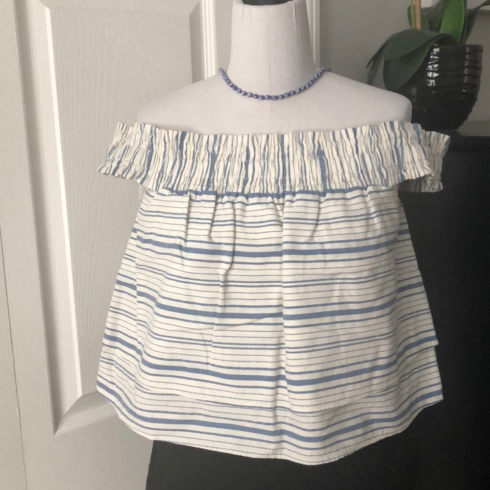 WAYF Off-the-Shoulder Cotton Top